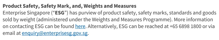 Product safety mark and weights
